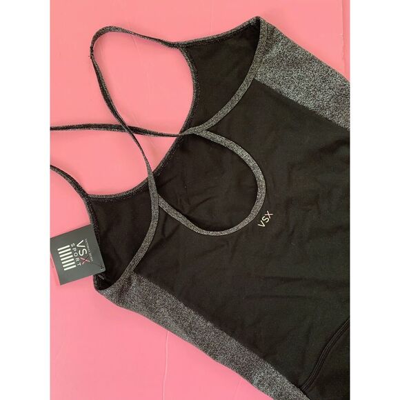 Victoria's Secret M WORKOUT Jumpsuit ROMPER ONE-PIECE SPORTSUIT VSX SPORT Black - Picture 4 of 4